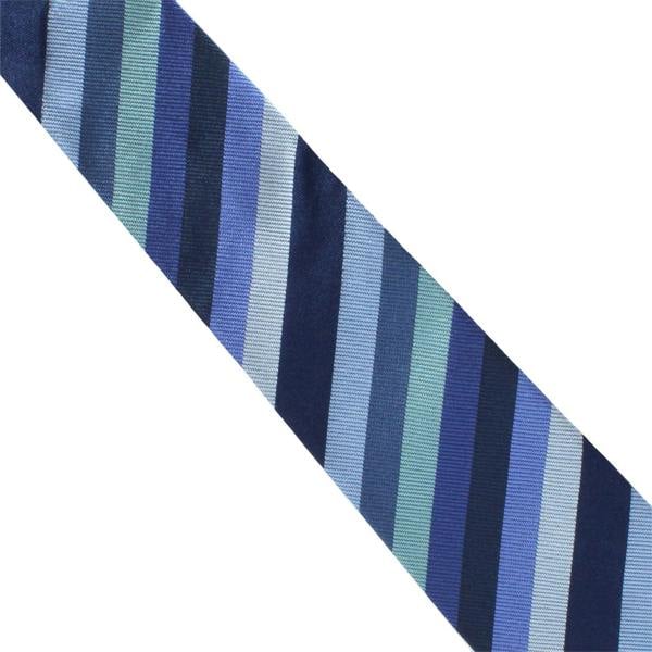 Paul Smith narrow silk tie in a grosgrain multicoloured stripe pattern