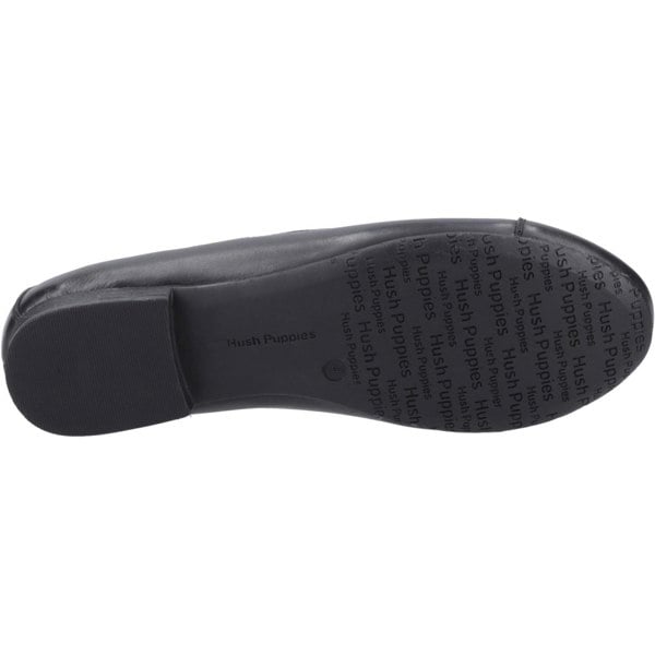 Hush Puppies Emma Senior Leather Girls's Black Ballet Flats
