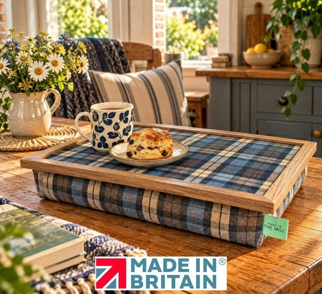 Made in the Mill Luxury Bracken Lap Tray With Bean Bag