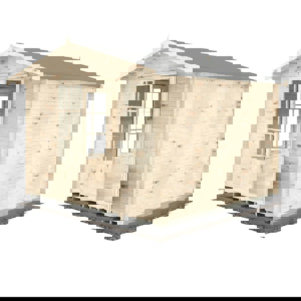 Shire Barn ale 10x10 Log Cabin 19mm interlock Cladding - Best Shed