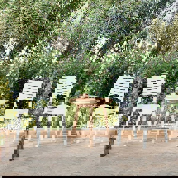Berkfield Garden Chairs 2 pcs White Polypropylene