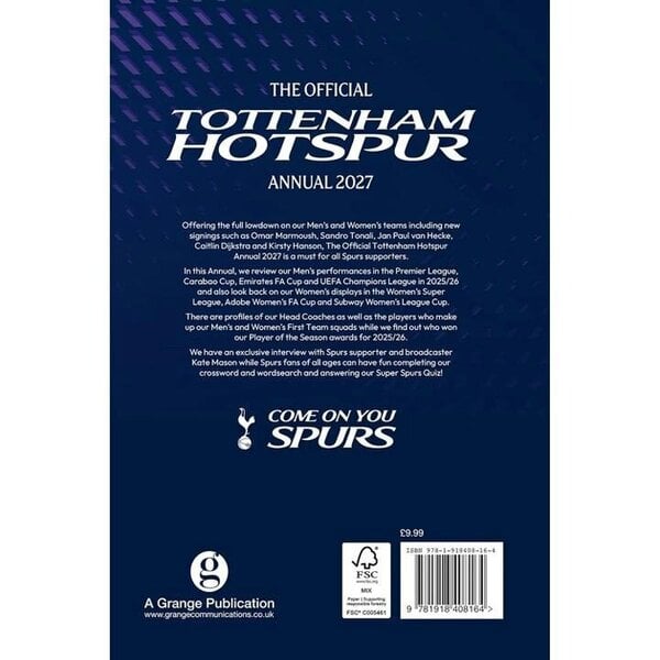 Tottenham Hotspur FC Annual 2027, Annuals, Mixed Pages, Sports, Gift