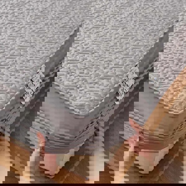 Anyhouz Anycozy Mattress Cover Gray 160x200cm Pure Cotton Soft Quilted Bed Sheet Anti-bacterial Protector Cover