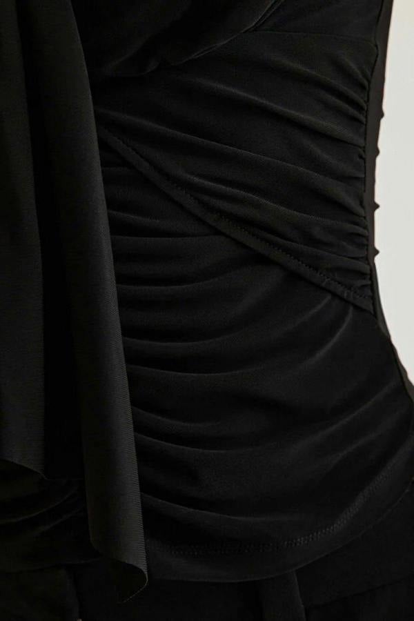 WOVCOR Drape Detail Knitted Blouse