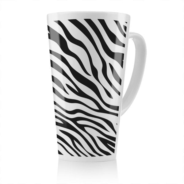 Benjamin Tate Design Print Of Zebra Stripes Latte Mug