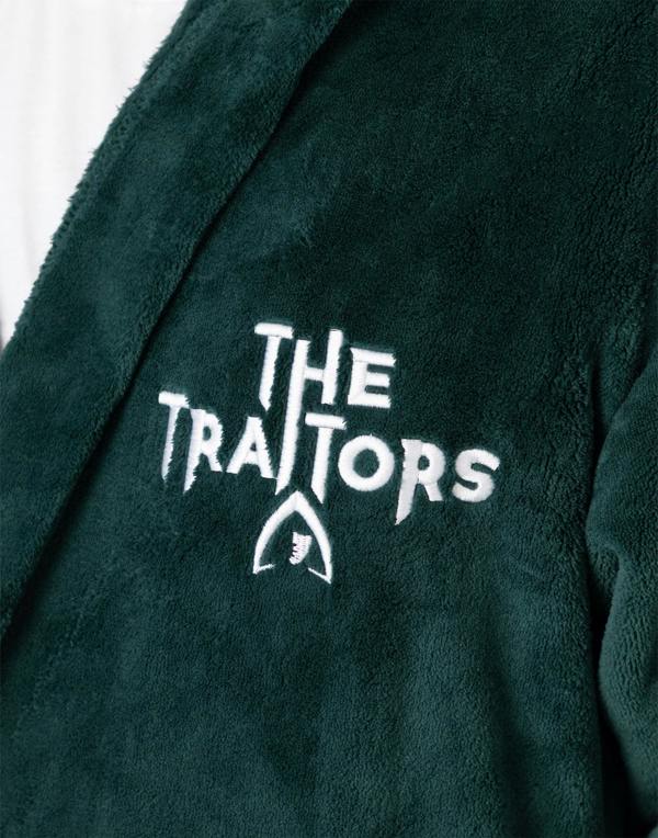 The Traitors Unisex Green Logo Hooded Bathrobe