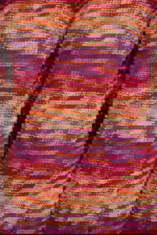 Staggered Print Cowl Neck Top