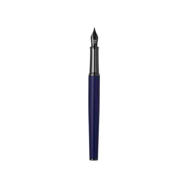Tom Hessin Rebel Collection Oxford Blue Fountain Pen With Gunmetal Trim & PVD Black Fine Nib