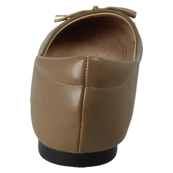 Spot On Ladies Spot On Bow Detailed Flat Ballerina Casual Shoes F80598