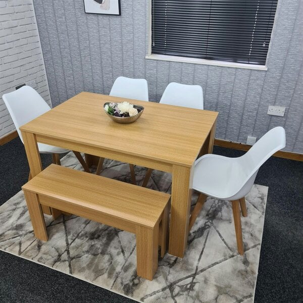 Kosy Koala Dining Table Set with 4 Chairs Dining Room and Kitchen table set of 4, and Bench