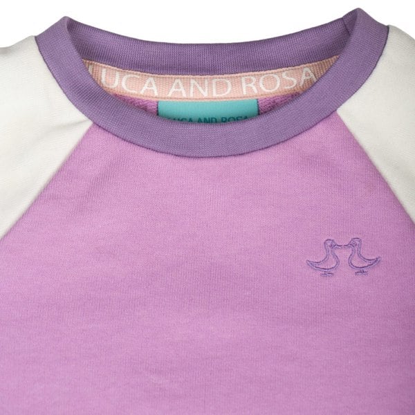 Luca and Rosa Lilac & White Girls Lounge Set