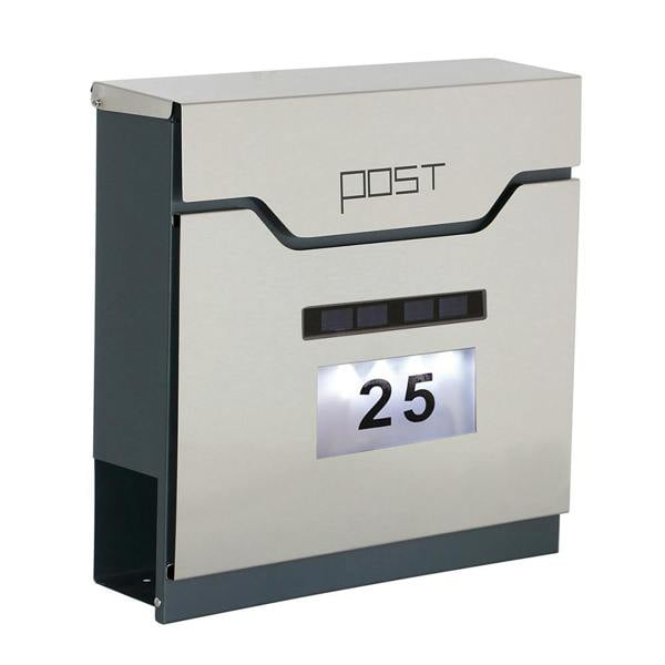 Phoenix Safe Phoenix Estilo Top Loading Letter Box MB0125KS in Stainless Steel with Key Lock
