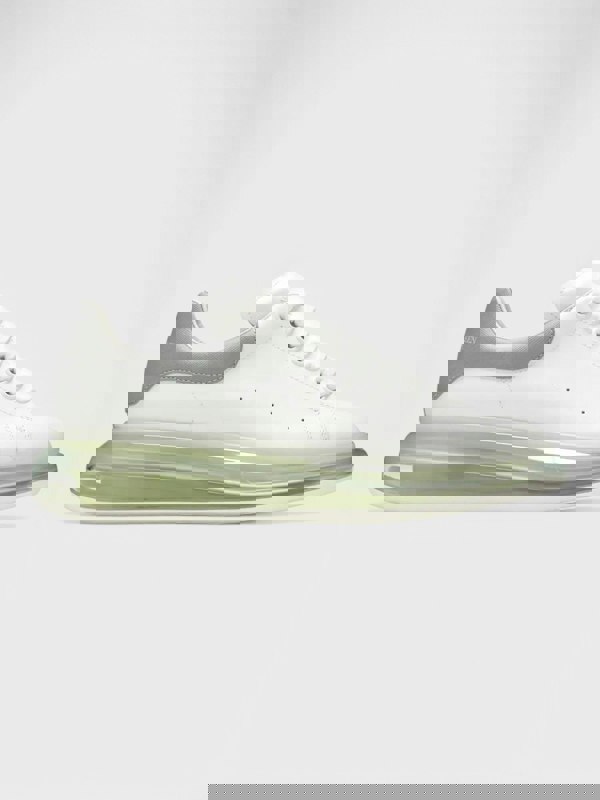 Alexander McQueen Oversized Sneaker White Gunmetal - Supplied FashionAlexander McQueen