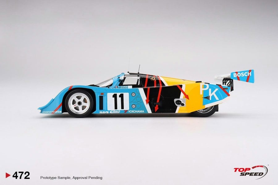 TSM Porsche 962 CK6 No.11 Porsche Kremer Racing 1990 Le Mans 24 Hrs 1:18 Scale TSM TS0472