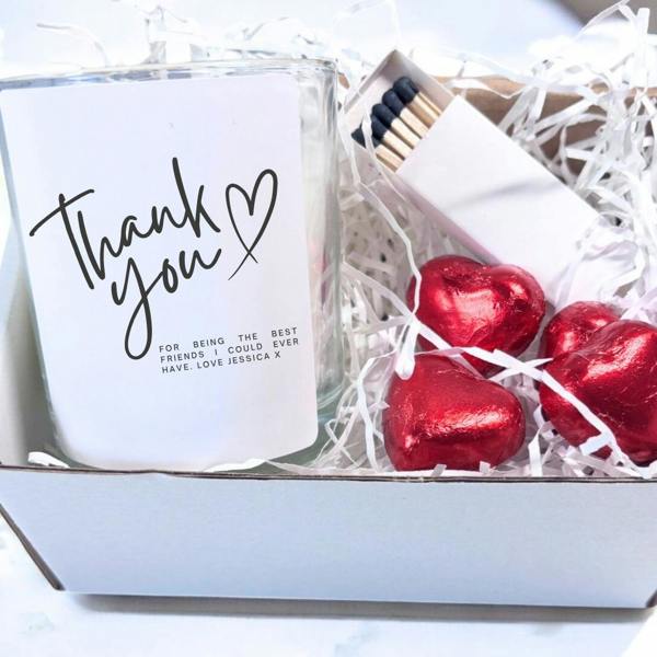 Personalised 'Thank You' Candle Gift Set | Teacher, Friend, Family
