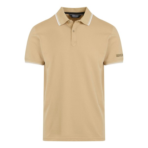 Regatta Mens Tadeo Polo Shirt - Oat/White