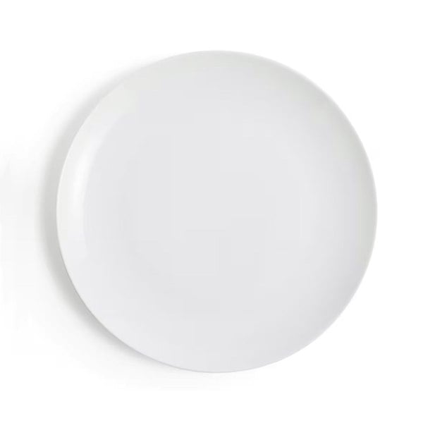 Dessert Side Plates Set Porcelain White Coupe