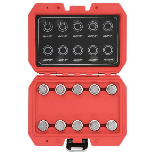 Berkfield 10 Piece Locking Wheel Nut Key Set for VW