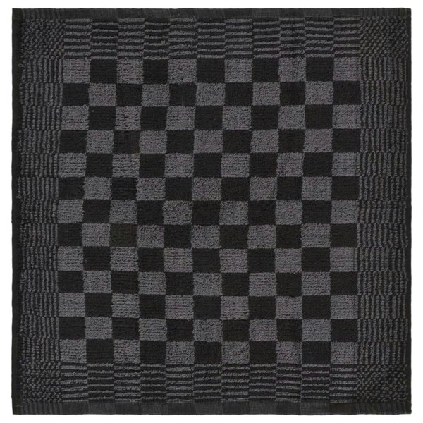 Berkfield 20 Piece Towel Set Black and Grey Cotton