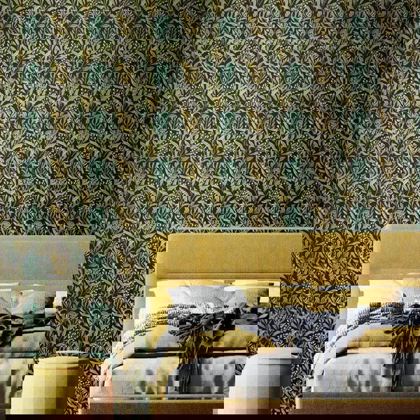 Hoopla Walls Verdant Leaves - Noir Mix 10m Wallpaper