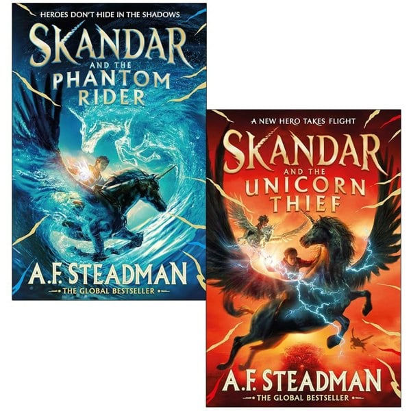 Skandar Series 2 Book Set By A.F. Steadman Skandar & the Phantom Rider, Skandar & the Unicorn Thief