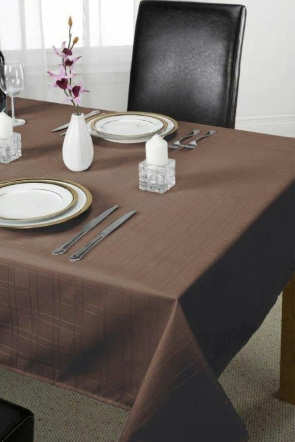 Emma Barclay Chequers Tablecloths - Chocolate