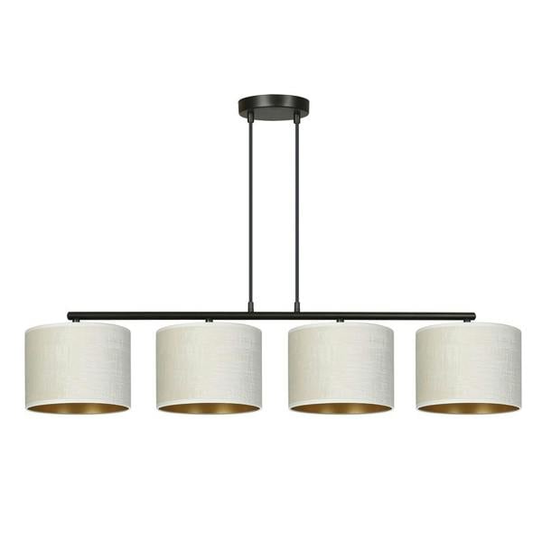 Emibig HILDE Pendant lamp 4 x E27 Black with White Shade