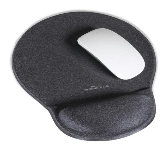 Durable ERGOTOP Soft Touch Mouse Mat with Gel Support Wrist Rest Pad | Grey