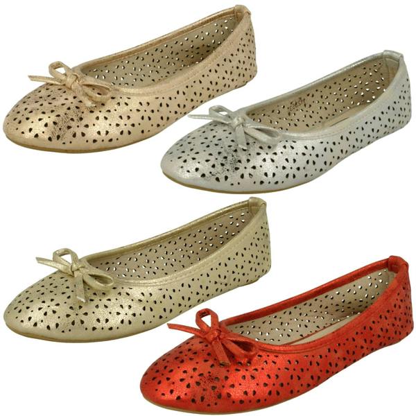 Spot On Girls Spot On Cut Out Detail Ballerina Flats