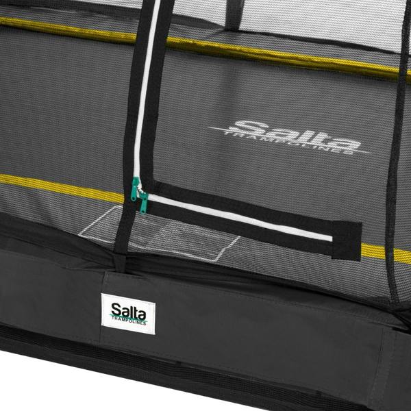 7ft x 5ft Salta Black Rectangular Comfort Edition Inground Trampoline with Enclosure