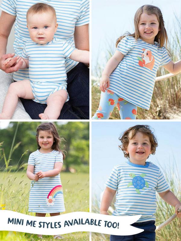 Kite Womens Organic Tarrant Jersey T-Shirt Bluebell Stripe