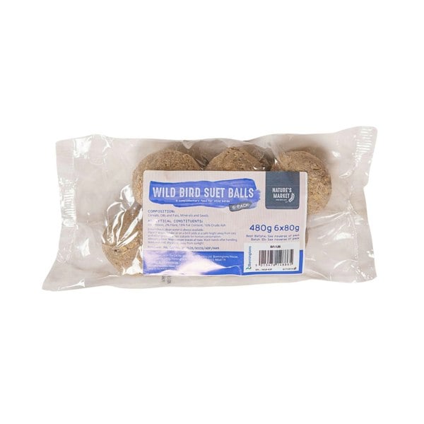 Samuel Alexander Pack of 6 Bird Wildlife Nutritional Suet Fat Balls