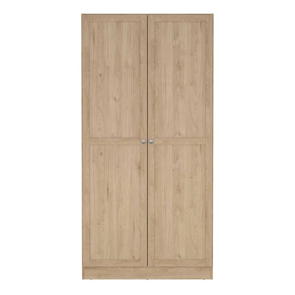 Wyld Haus Cherryfern Natural Oak Wood Wardrobe 2 Frame Doors