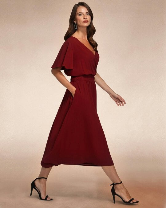 HotSquash Chiffon Midi Dress