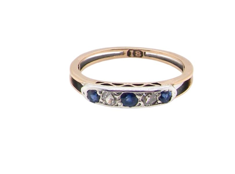 Vintage Tom A vintage Sapphire and Diamond Five stone Ring