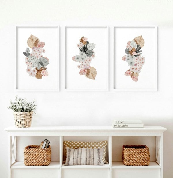 Botanicals artwork | set of 3 wall art prints