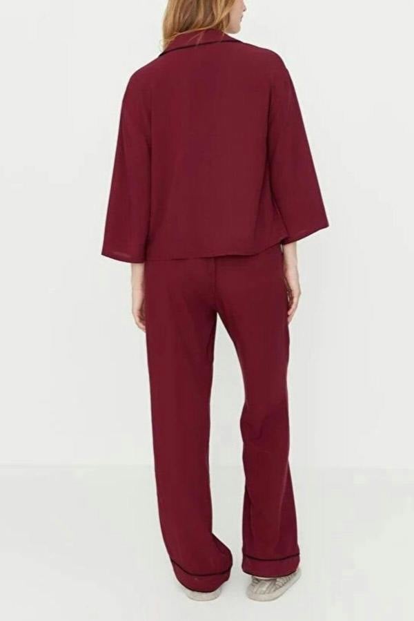 WOVCOR 2-Piece Viscose Woven Pajama Set