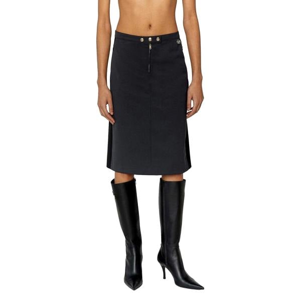 Diesel Womens/Ladies O-Omal Midi Skirt - Grey - 