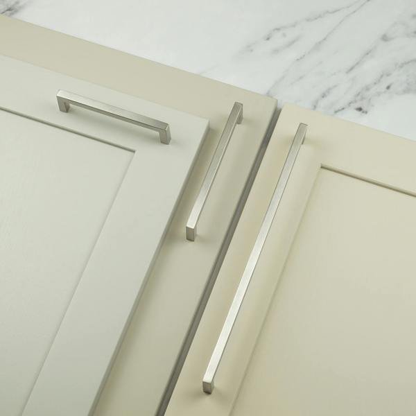 Handle & Home Brushed Nickel Square Cabinet Handles