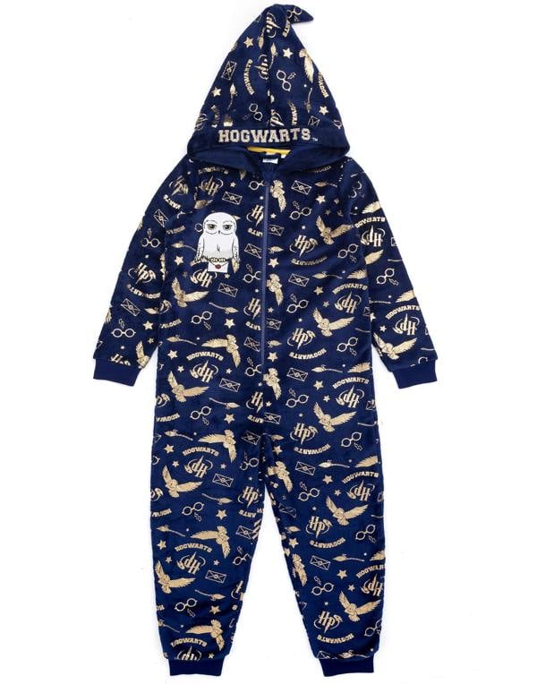 Harry Potter Girls Blue Hedwig Applique Onesie