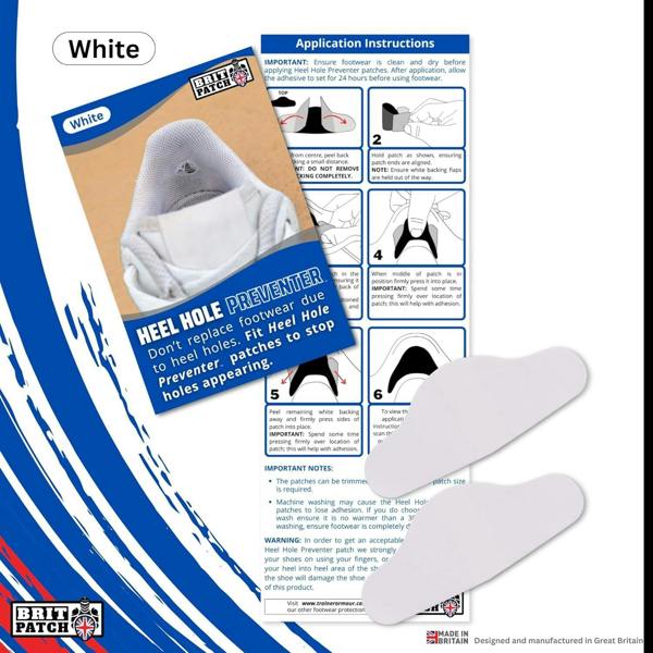 Trainer Armour Heel Hole Preventers - Shoe Lining Reinforcement - 1 Pair