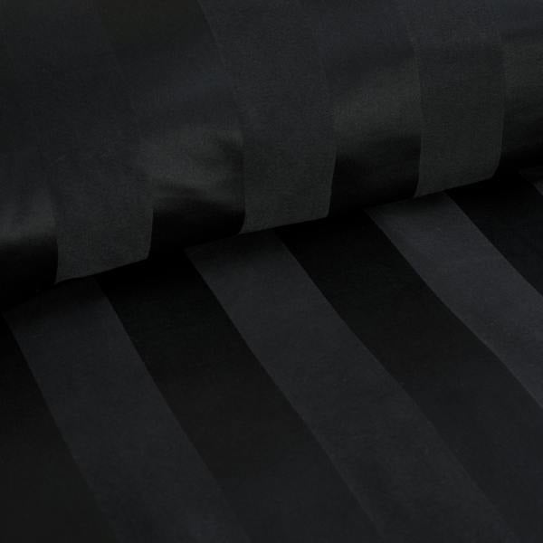 Catherine Lansfield So Soft Satin Stripe Duvet Cover Set Black