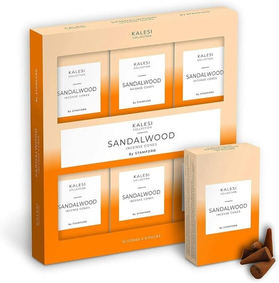 Kalesi Collection Sandalwood Scented Incense Cones Pack of 6