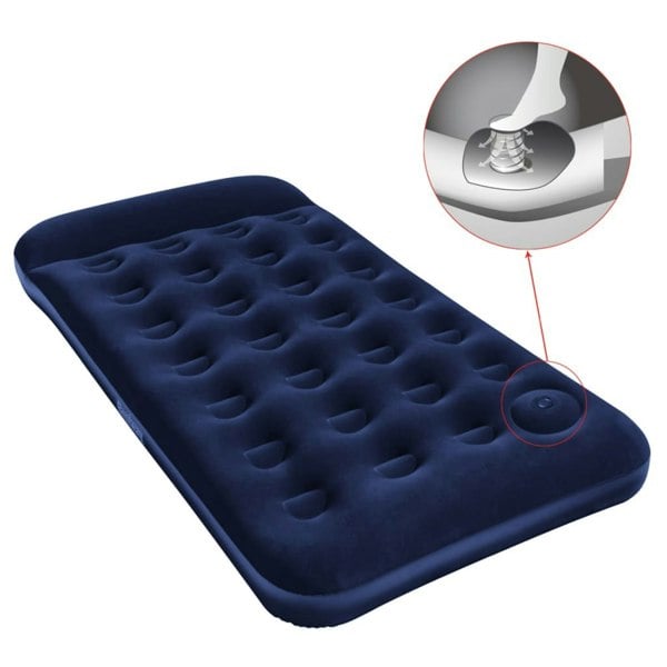 Berkfield Bestway Inflatable Flocked Airbed with Built-in Foot Pump 188 x 99 x 28 cm