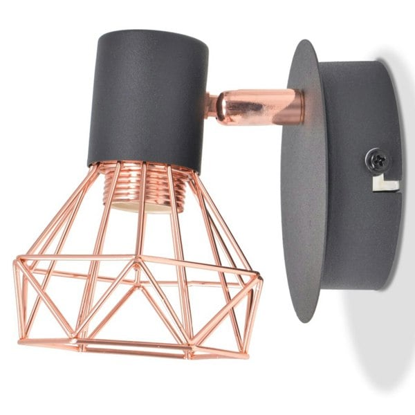 Berkfield Wall Lamps 2 pcs with 2 LED Filament Bulbs 8 W