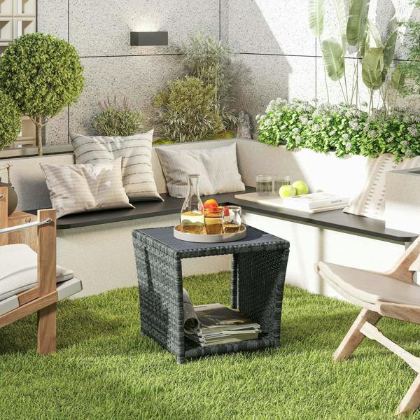 Rattan Side Table