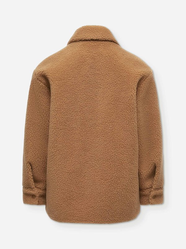 Moncler Enfant Boys Teddy Fleece Overshirt in Beige