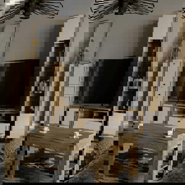 Furniture To Go Grafton TV Unit in Cream and Oak