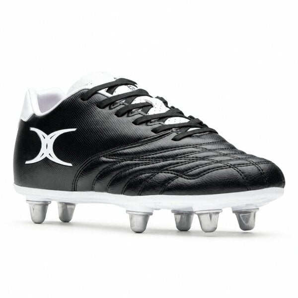 Gilbert Junior Icon 6S Rugby Boots SG Soft Ground Black