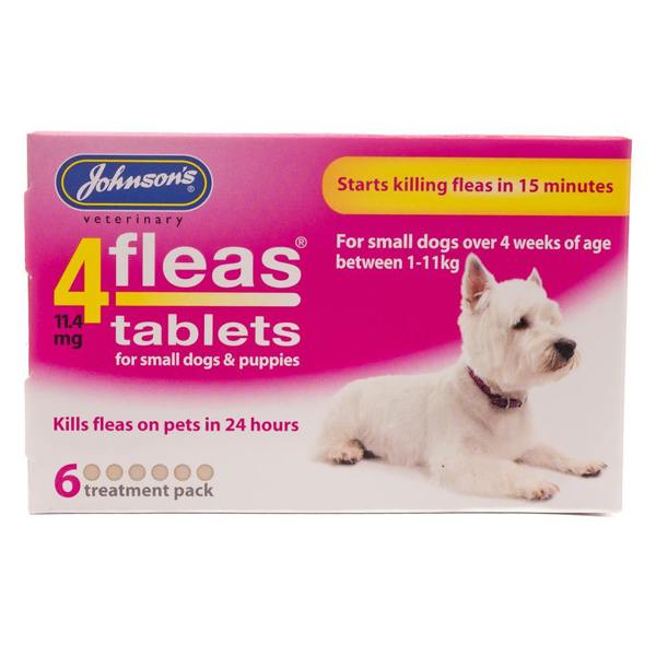 Johnson's 4 Flea Tablets Small Dog 6 Tablets